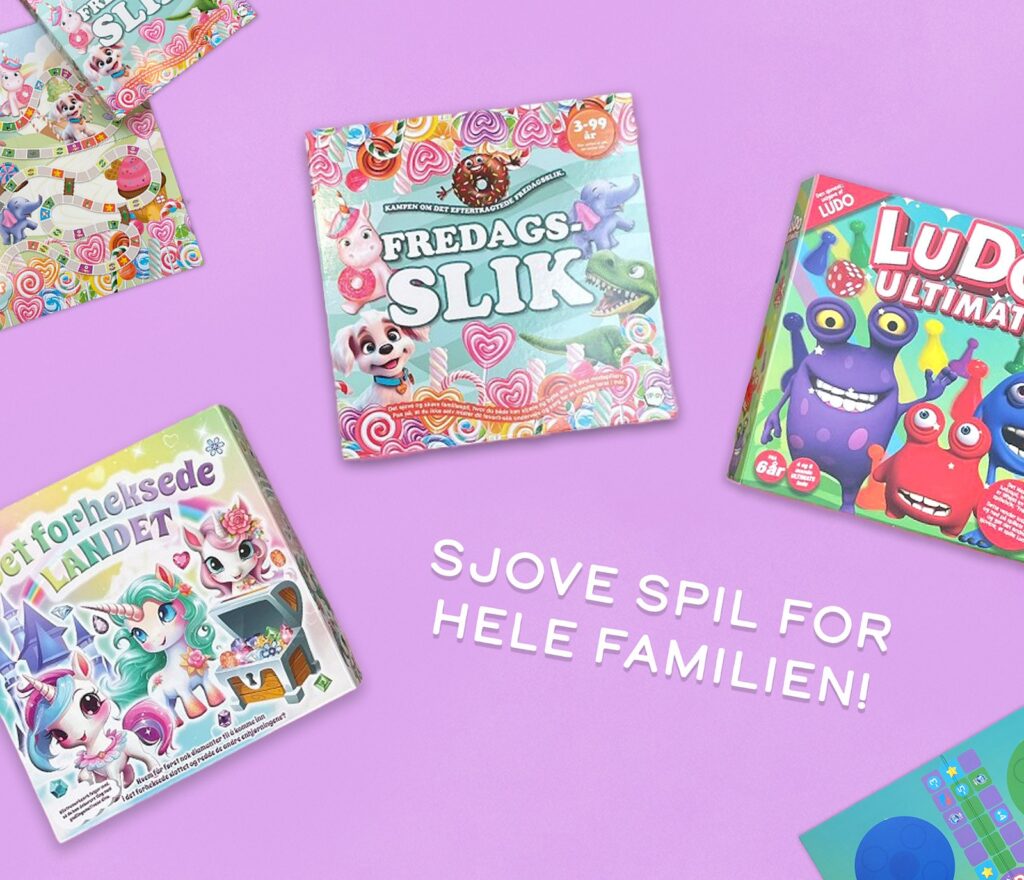 Et udvalg af familiespil fra 1Conzept