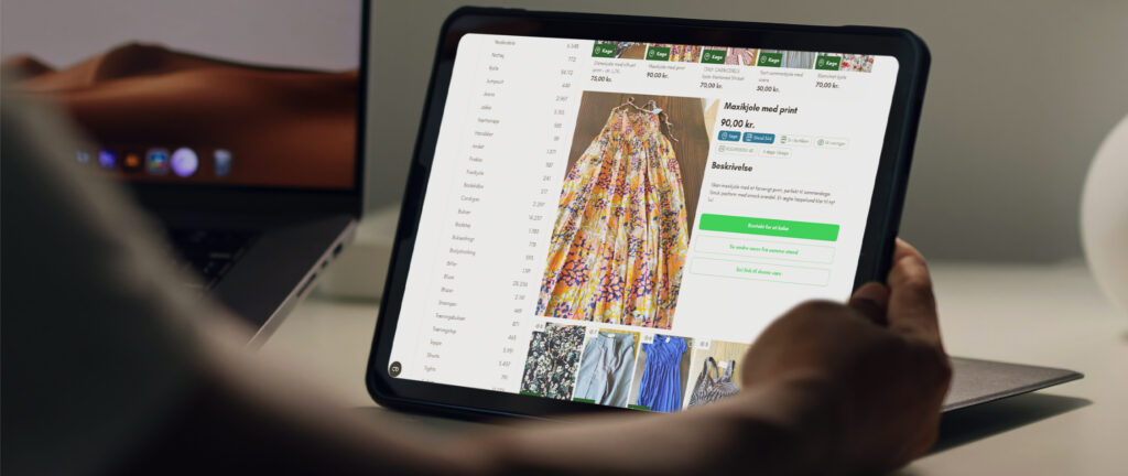 Kirppus digitale showroom på en tablet
